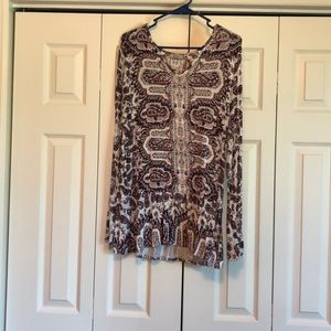 Long sleeve peplum shirt